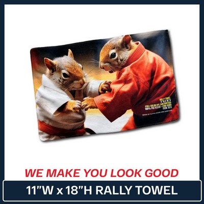 Rally/Golf Towel - 11"w x 18"h - (Full Color Dye Sublimated) | Decorated in the USA 280GSM
