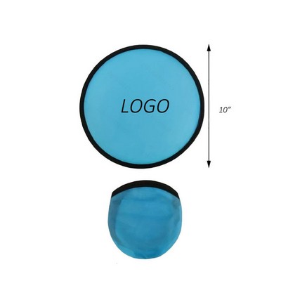 Customizable Blank 10" Collapsible Promotional Flying Disc With Pouch