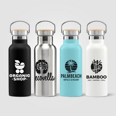 Oahu - 16 oz. Double-Wall Stainless Canteen Bottle - Silkscreen