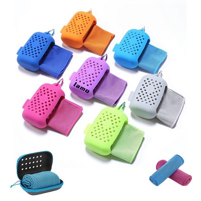 Cooling Towels With Silicone Pouch